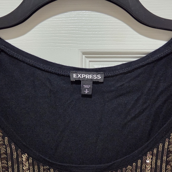 Express Black and Gold Women's Top - Picture 2 of 4